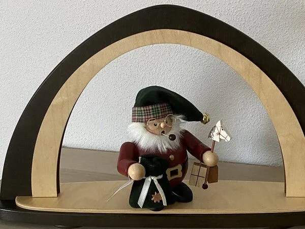 Weigla® Holzkunst Weigla® Holzkunst Moderner Schwibbogen zum Selberbestücken NEU mit LED Beleuchtung, Braun-natur, – Produktbild 3 von 3