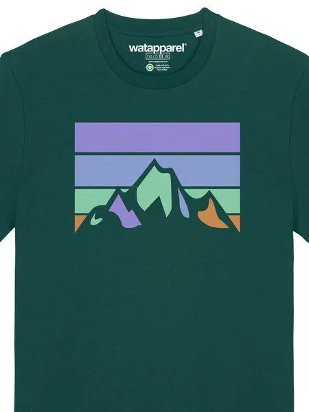 watapparel watapparel T-Shirt Unisex Retro Landscape, Glazed green, – Produktbild 3 von 3