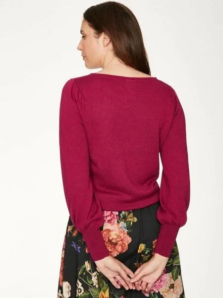 Thought Thought Damen Pullover Evadne - Fuchsia – Produktbild 3 von 3