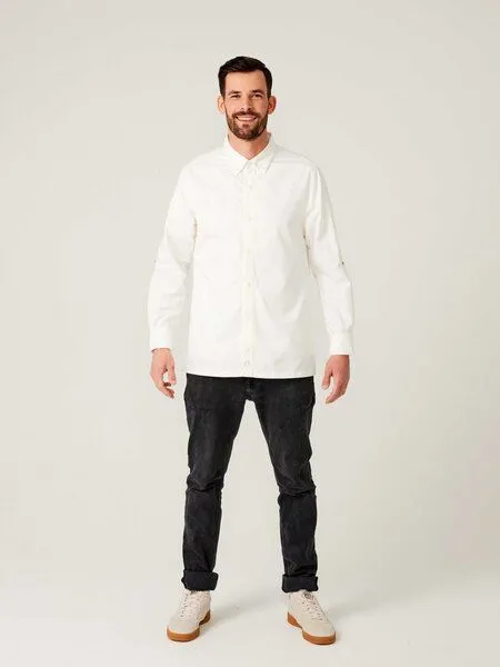 KAYA&KATO KAYA&KATO Kochhemd Herren langarm SOROTI, White, – Produktbild 1 von 3