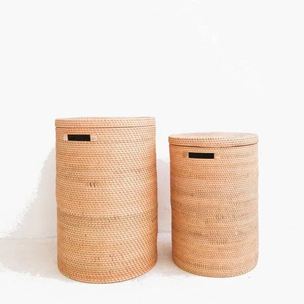 Soeji Soeji Wäschekorb mit Deckel SARI aus Rattan – Produktbild 3 von 4