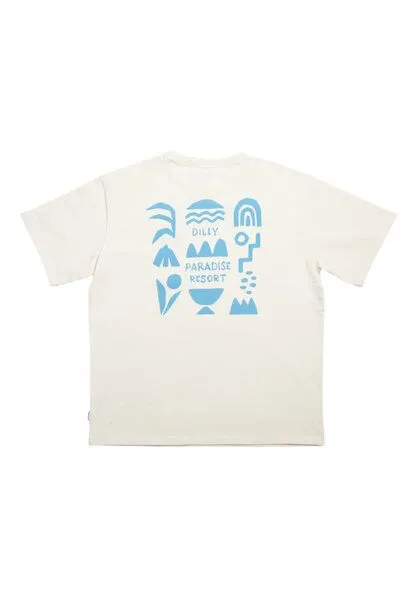 DillySocks DillySocks T-Shirt „Dilly Paradise Resort“, Beige, – Produktbild 3 von 4