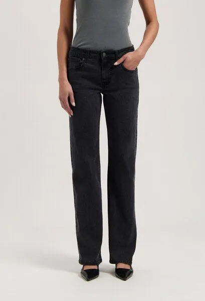 MUD Jeans MUD Jeans Damen Jeans Straight Leg "Carry - Black Vintage", Black, – Produktbild 3 von 3
