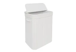 RELAXDAYS RELAXDAYS Wäschekorb Bambus Wäschekorb mit Deckel (1 St), weiß, 72 L – Produktbild 1 von 1