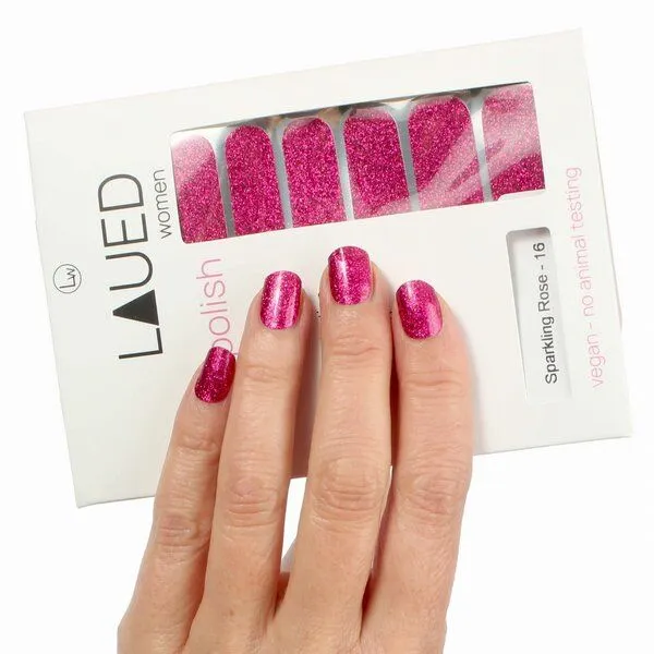 Vargu Vargu LAUED vegane Nagelfolien solid glitter, Sparkling rose, – Produktbild 1 von 4