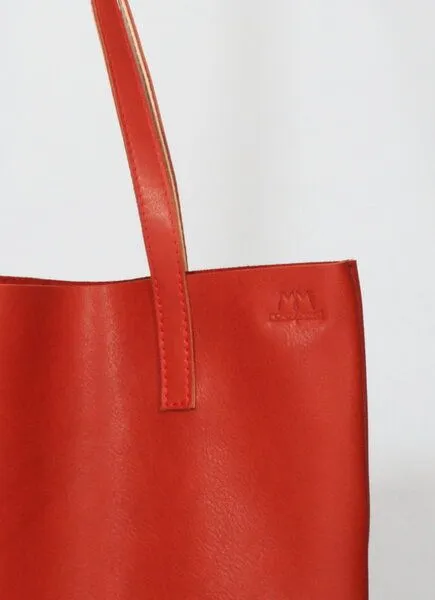 monday market monday market Ledertasche Karl bunt, Rot, – Produktbild 3 von 3
