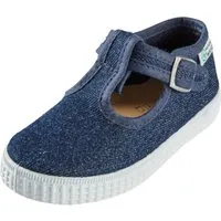 Natural World Natural World Kinder Schuhe Ballerinas mit Riemchen und Druckknopf jeans Gr.24 – Produktbild 1 von 1