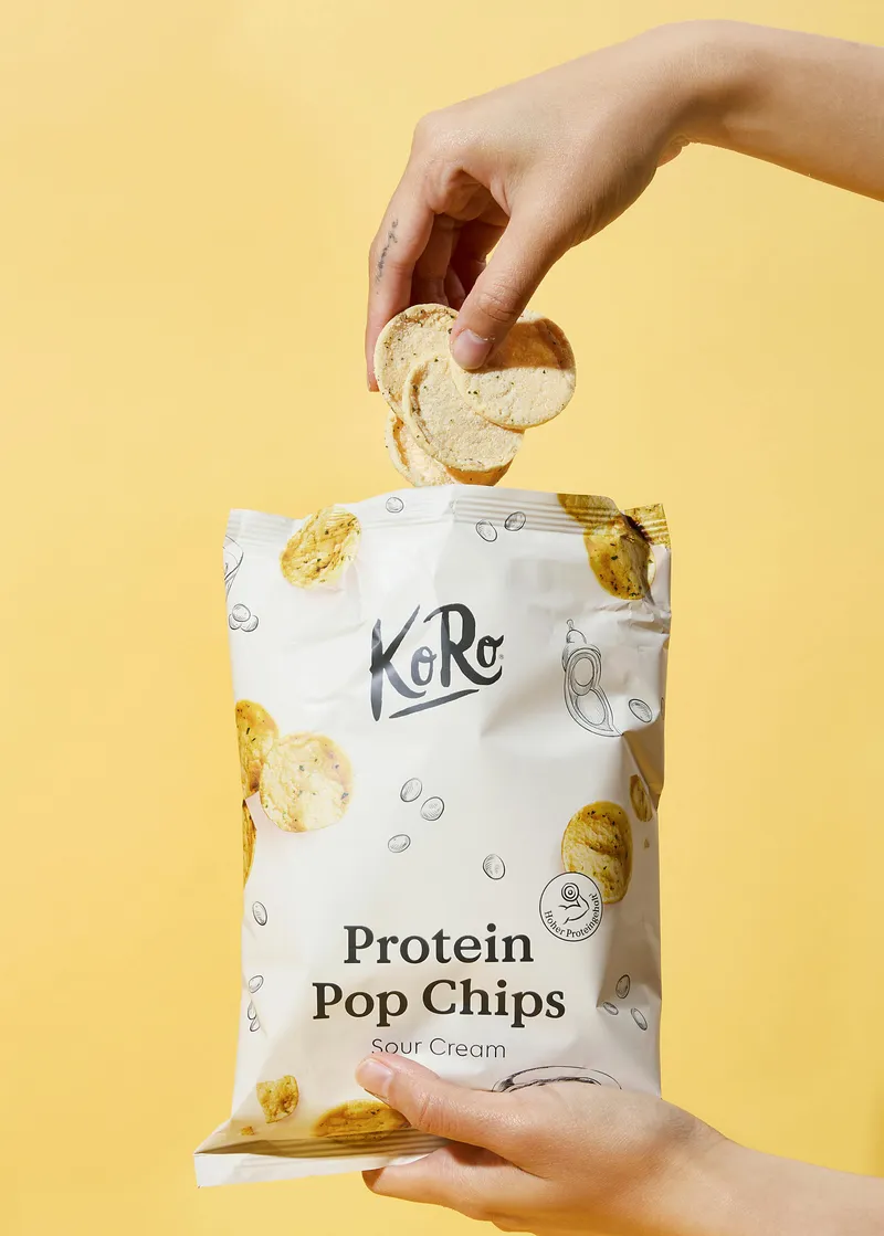 KoRo Protein Pop Chips mit Sour Cream 50 g – Produktbild 3 von 5