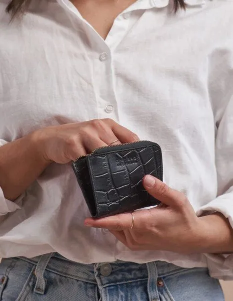 O MY BAG O MY BAG Münzgeldbörse - COCO Coin Purse, Black croco, – Produktbild 3 von 3