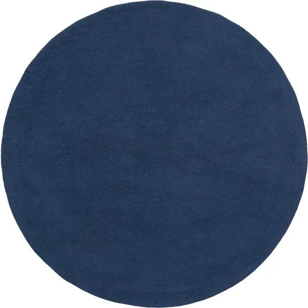 myfelt myfelt Filzteppich rund, 100% reiner Schurwolle, Dunkelblau (alva), – Produktbild 1 von 4