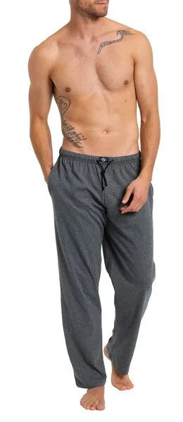 Haasis Bodywear Haasis Bodywear Herren Pyjamahose lang mit Seitentaschen, Single Jersey, reine Baumwolle, Carbon, – Produktbild 2 von 4