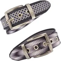 Seegarn Seegarn - Gürtel / Wendegürtel SeeNacht 4cm, Antik silber, – Produktbild 2 von 5