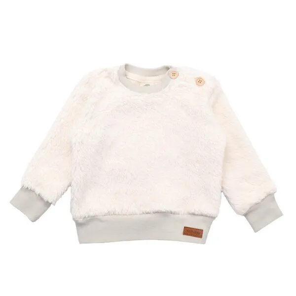 Walkiddy Baby Fleece-Sweatshirt GOTS zertifiziert Bio-Baumwolle, Beige, Walkiddy – Produktbild 1 von 1