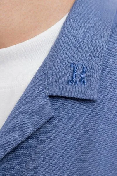 Rotholz Rotholz Bowling Shirt Leinen Mix, Blau, – Produktbild 2 von 4