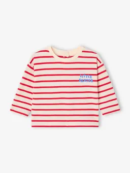 Vertbaudet Gestreiftes Baby Shirt mit Druckknöpfen hinten – Produktbild 1 von 1