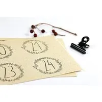 STUDIO KARAMELO STUDIO KARAMELO Adventskalender Zahlen mit Ranken zum Aufkleben | Graspapier – Produktbild 1 von 1