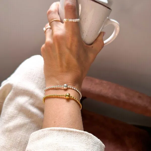 MOANINA MOANINA Armband Adda - 925 Silber/18k Gold Vermeil, Rose, – Produktbild 4 von 4