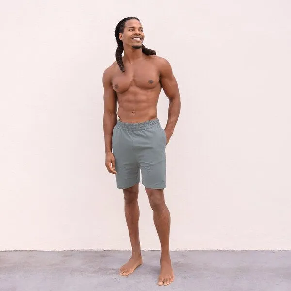 Jaya Jaya AXEL UNI - Männer - lockere Shorts für Yoga und Freizeit aus Biobaumwolle, Agave, – Produktbild 1 von 3