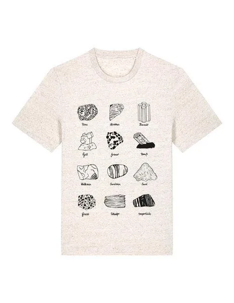 UNIPOLAR Unipolar Geologie T-Shirt | Gesteinsarten, Heather ash, – Produktbild 6 von 7