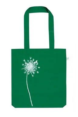 Hirschkind Hirschkind Bio-Fashion-Bag "Wilde Möhre" kelly green - handbedruckt – Produktbild 1 von 1