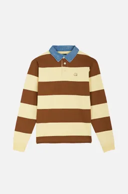 Trendsplant Trendsplant Herren vegan Sweater Yard Rugby-Polo Cappuccino/Banane – Produktbild 1 von 1