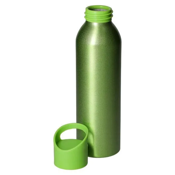 elasto elasto Aluminiumflasche 0,6 Liter Bamboo Trinkflasche, Grün, – Produktbild 3 von 3