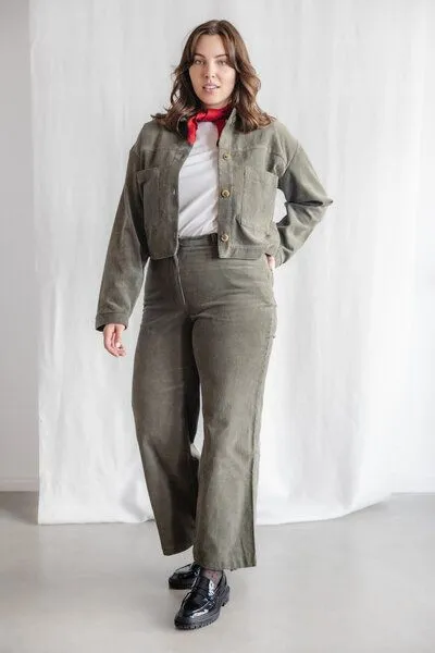 Jyoti - Fair Works Jyoti - Fair Works Bio-Baumwollcord Hose Tushar, Pistazie, – Produktbild 1 von 4
