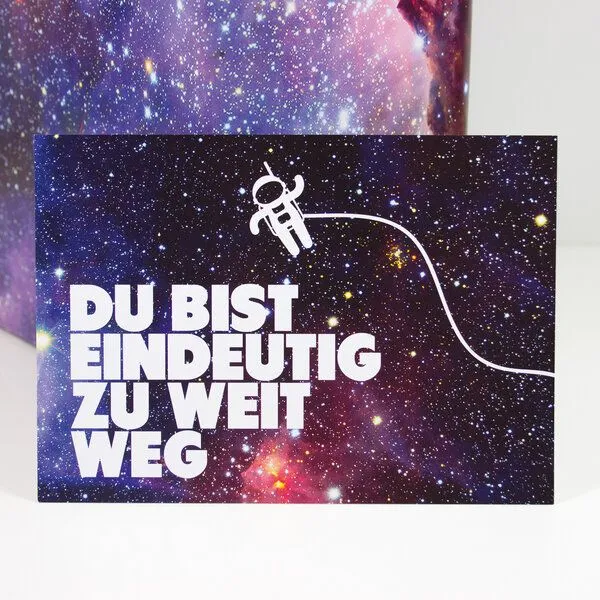 Bow & Hummingbird Bow & Hummingbird Postkarte "Zu weit weg" – Produktbild 1 von 1