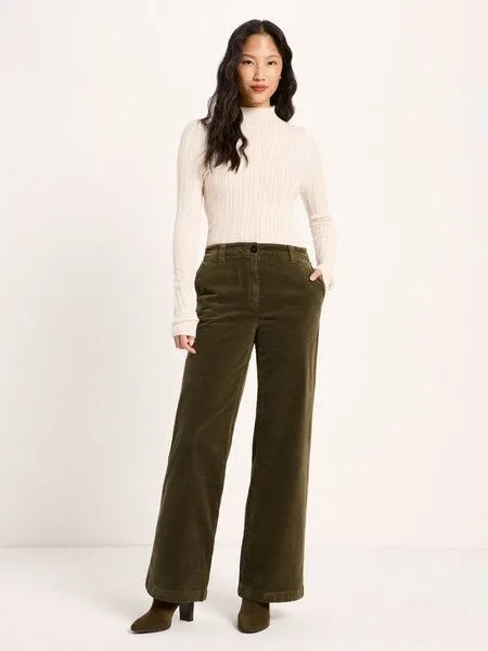 LANIUS LANIUS Kord Marlenehose (GOTS) aus Bio-Baumwolle, Turtle, – Produktbild 3 von 4