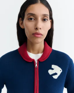thinking mu Thinking MU Damen vegan Cardigan Laufhose Tessa Marineblau/Rot – Produktbild 1 von 1