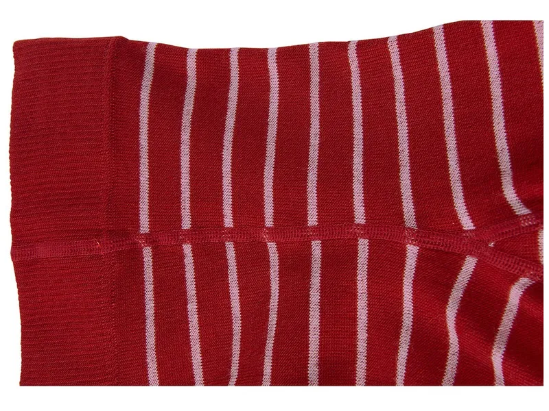 grödo Kinder Leggings Schurwolle Baumwolle (kbA) rot-geringelt Gr.7-8, Rot, mehrfarbig, – Produktbild 2 von 2