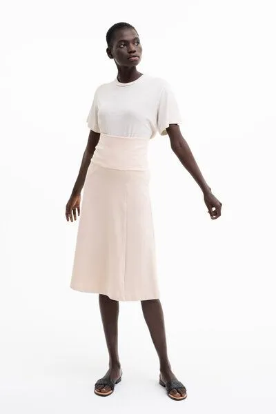 SHIPSHEIP SHIPSHEIP Circle Skirt - Damen Rock aus Bio-Baumwoll Mix, Natur (cream), – Produktbild 3 von 3
