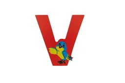 El Puente El Puente Holzbuchstabe V "Vogel" | Fair Trade & Handmade aus Sri Lanka – Produktbild 1 von 1