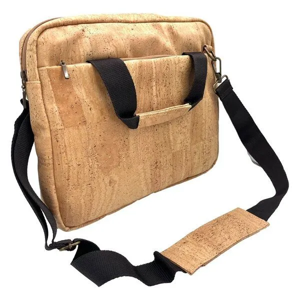 Kork-Deko Kork-Deko Schultertasche aus Kork-Stoff, Hellbraun, – Produktbild 7 von 8