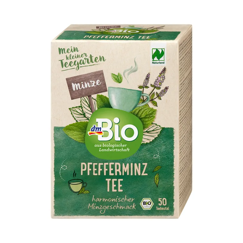Neutralware dmBio Kräutertee Pfefferminze, 50 Beutel, 75 g – Produktbild 1 von 2