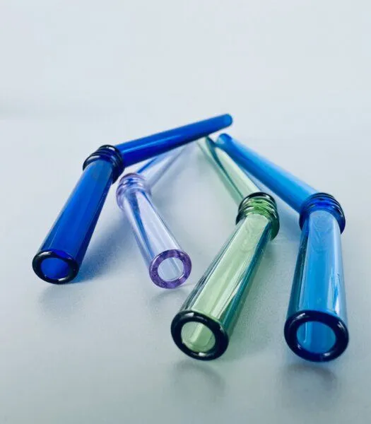 Susable Susable Glasstrohhalme gebogen 15cm, Navy blue/purple/green/light, – Produktbild 2 von 4