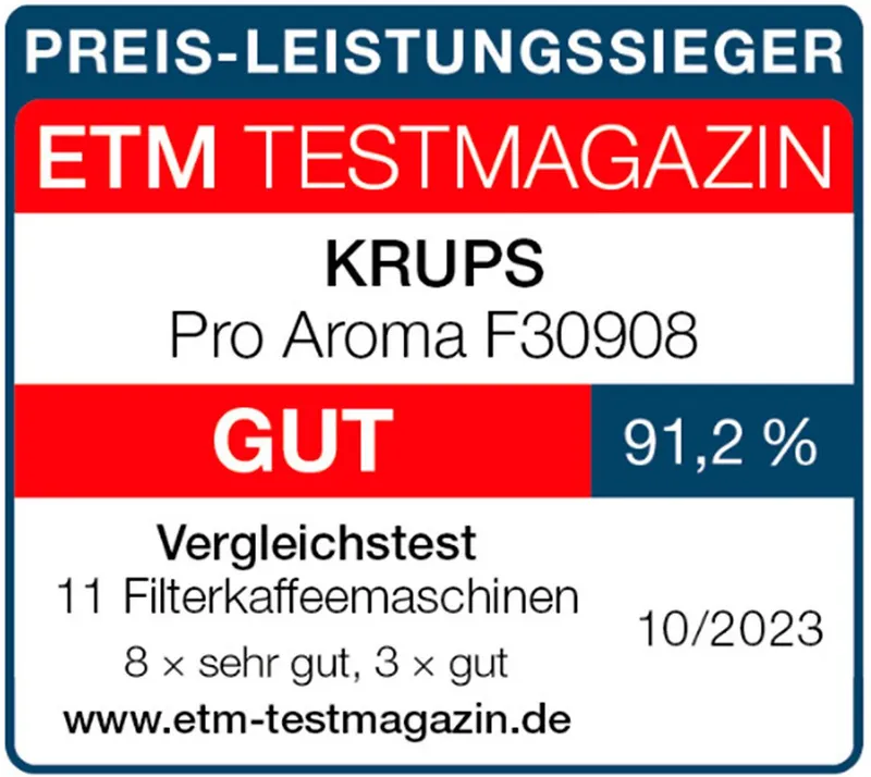 Krups Krups Filterkaffeemaschine "ProAroma F3090", Schwarz, – Produktbild 4 von 7