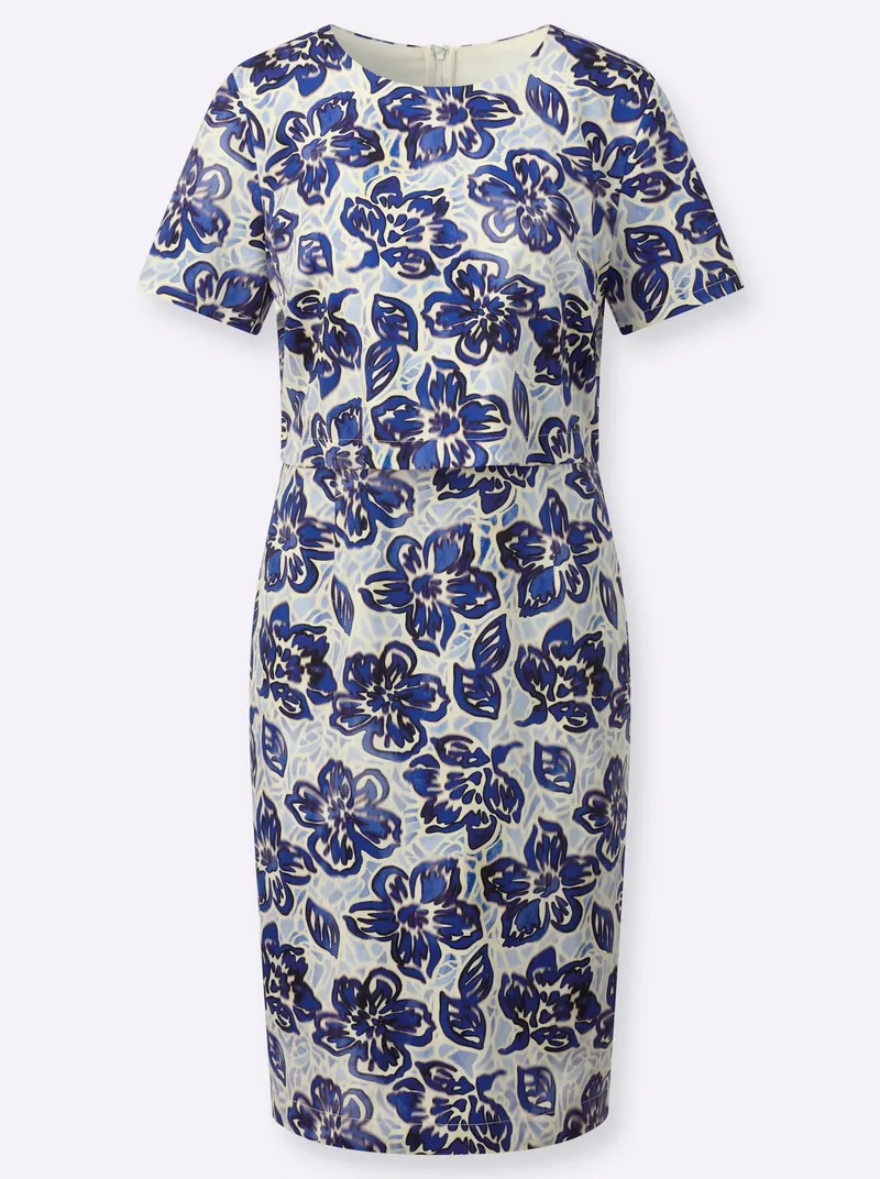 Witt Druckkleid, Royalblau-marine-bedruckt, – Produktbild 1 von 2