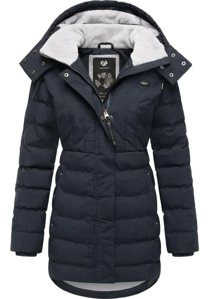 ragwear ragwear Kurzmantel Ashanta Wasserdichter Winterparka mit gefütterter Kapuze, Blau, – Produktbild 2 von 5