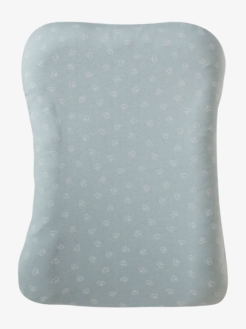 Vertbaudet 3er-Set Bezüge für Baby Wickelauflage, Pack graublau waldfreunde, – Produktbild 2 von 4