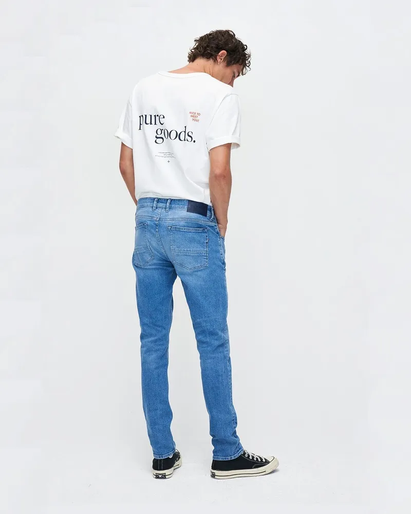 Kuyichi Kuyichi Herren vegan Jeans Slim Jamie Clouds Blau, Blau, – Produktbild 1 von 2