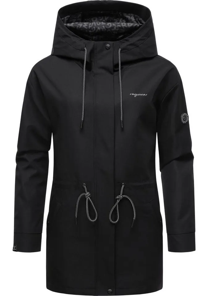 ragwear ragwear Outdoorjacke Urbanna Remake Wasserdichte Übergangsjacke, Schwarz, – Produktbild 2 von 5