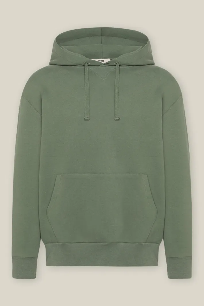 WOTE WOTE Herren vegan Kapuzen-Sweatshirt Oliv, Grün, – Produktbild 2 von 2
