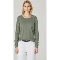 HempAge HempAge Damen Langarm-Shirt Lene Hanf/Bio-Baumwolle, Moss(grün), – Produktbild 1 von 1