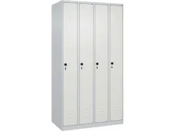 C+P C+P Spind Classic PLUS, 4 Abteile, 1850x1000x500mm, Lichtgrau/Verkehrsweiß – Produktbild 1 von 1