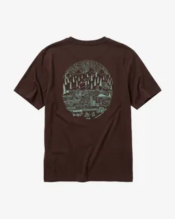 KnowledgeCotton Apparel KnowledgeCotton Apparel Herren vegan T-Shirt Back Print Chocolate Torte Braun – Produktbild 1 von 1