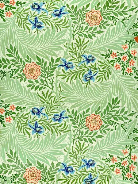 Photocircle Photocircle Poster / Leinwandbild - William Morris: Ritterspornmuster – Produktbild 1 von 4