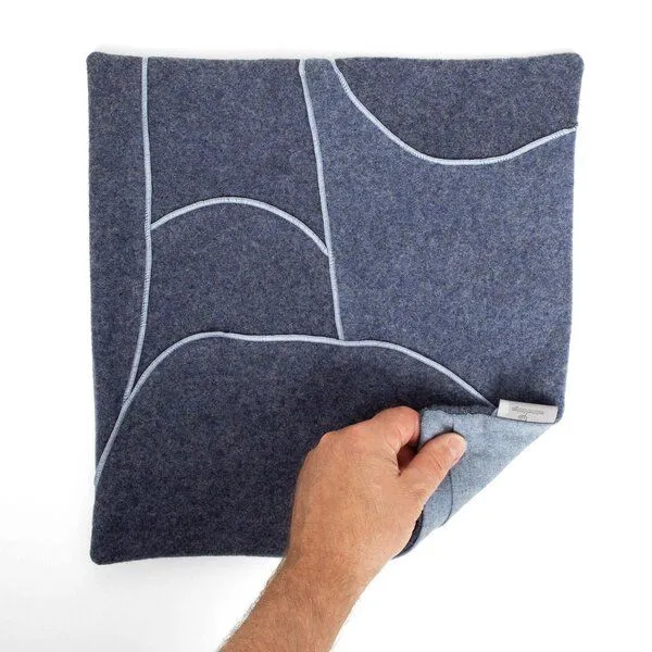 nahtur-design nahtur-design Dekokissen "zero-waste" aus kuscheliger Schurwolle | Unikate, Lena, – Produktbild 2 von 4
