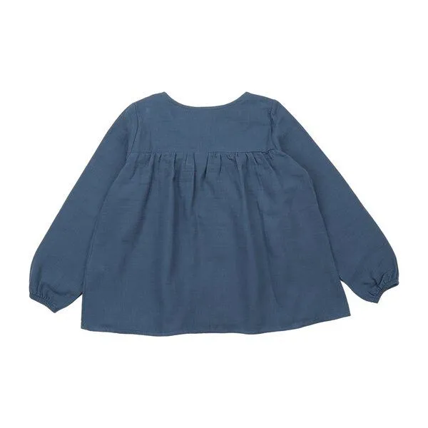 Walkiddy Walkiddy Muslin Navy Bio-Baumwolle Bluse - Marineblau Nachhaltig & GOTS-Zertifiziert, Blau, – Produktbild 3 von 3