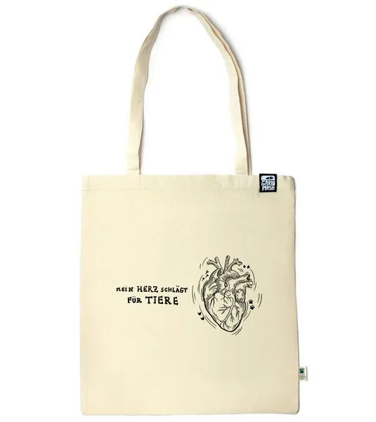 Gary Mash Gary Mash Baumwolltasche mit Veggie Vegan Spruch aus Biobaumwolle – Produktbild 5 von 8